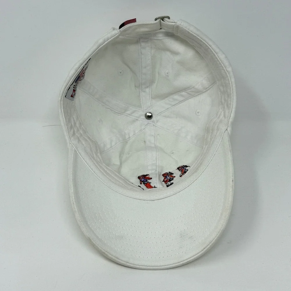 Bayside White Roller‎ Skating Embroidered Dad Hat USA Made Adjustable Strapback